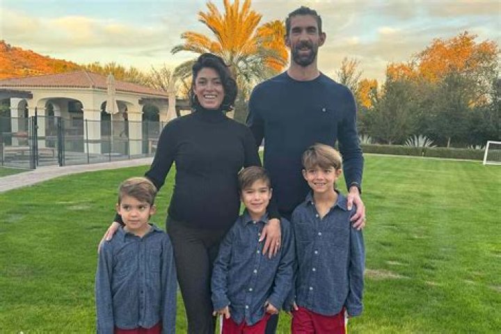 Michael Phelps and Pregnant Wife Nicole Pose with Their Three Sons as
