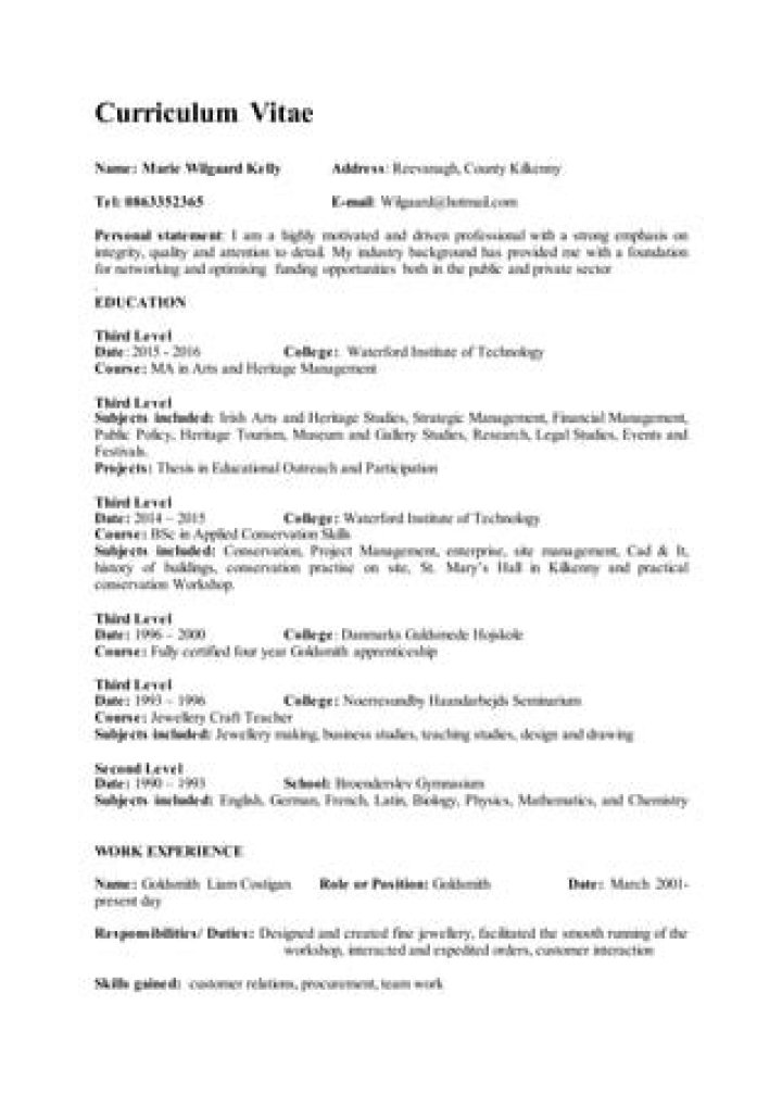 Mike Hart Curriculum Vitae 2015 Linkedin