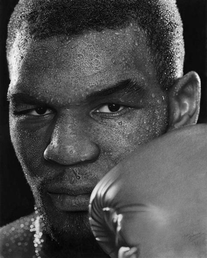 My drawing of Mike Tyson, drawn in charcoal and graphite, 19&rdquo;x24&rdquo;, 2021