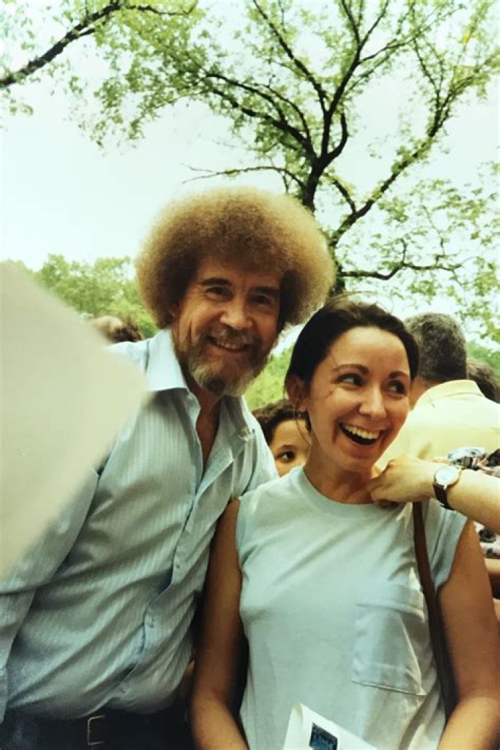 My Mom and Bob Ross during an event in Central Park, NYC in 1989