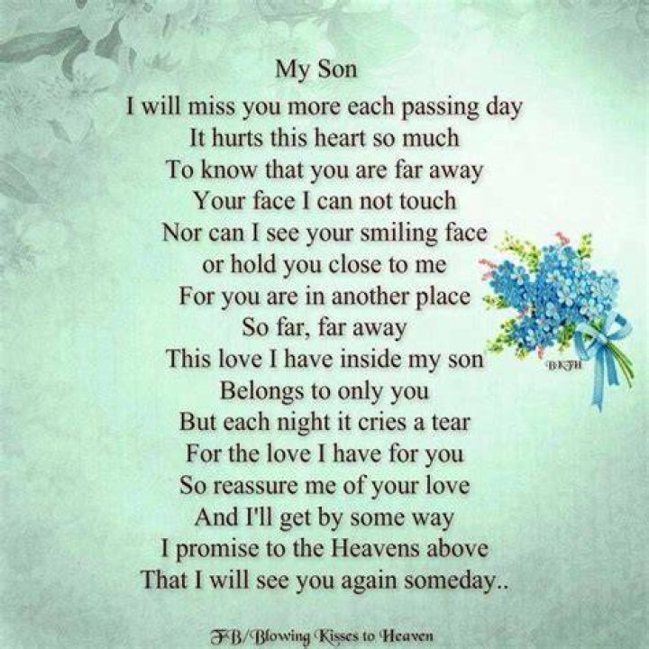 My Son, CLIFFTON, I DO PRAY SOMEDAY WE'LL ALL BE TOGETHER AGAIN IN