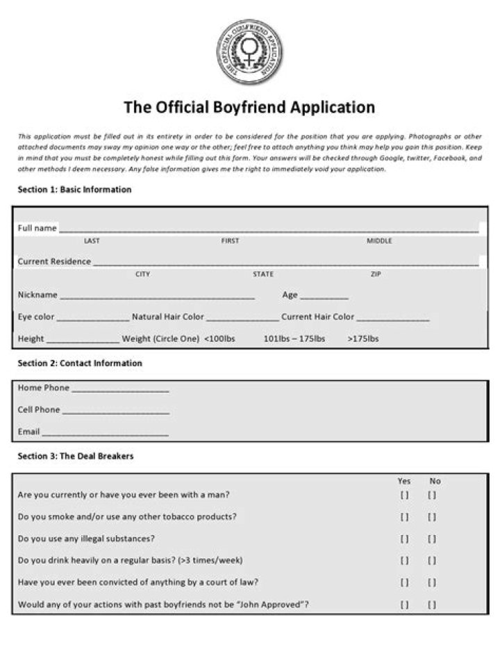 Now taking boyfriend applications