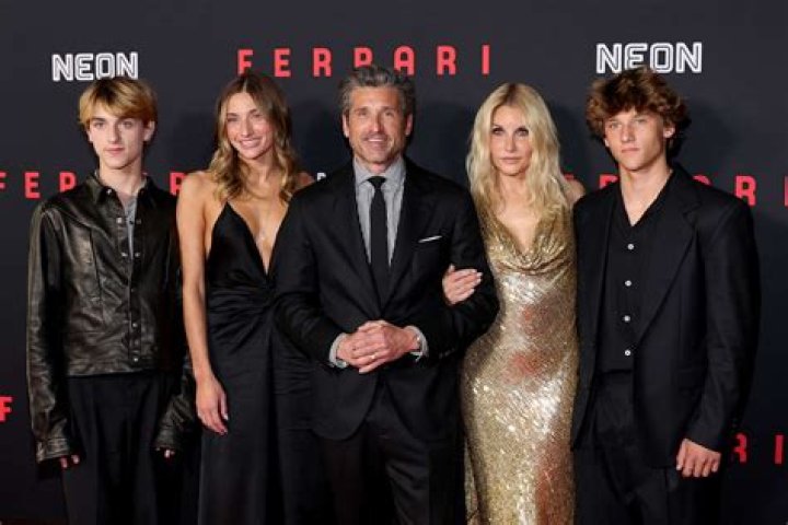 Patrick Dempsey Poses with All Three Kids and Wife Jillian on &ldquo;Ferrari