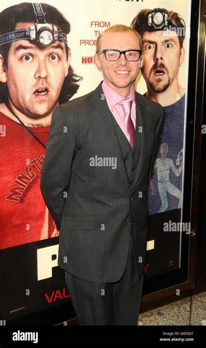 Paul Premiere London. Simon Pegg and wife Maureen arriving for the