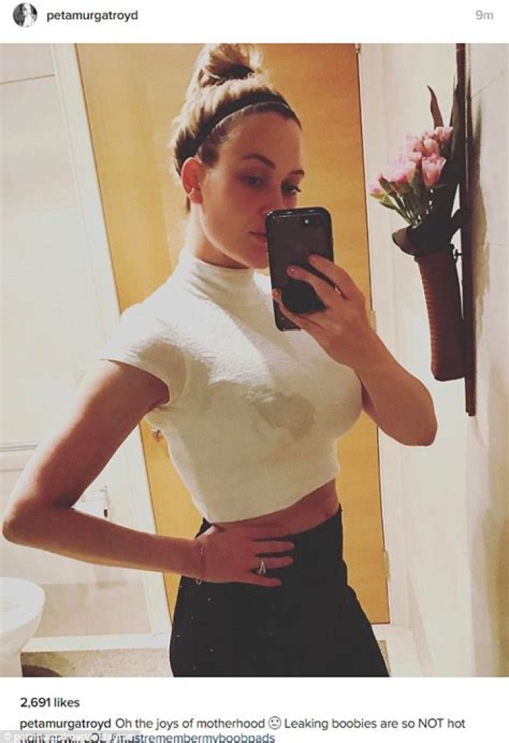 Peta Murgatroyd has breast milk leak on top Daily Mail Online