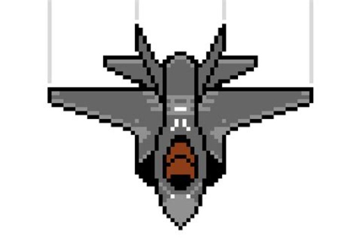 Pixel Art F35 Chan for R/Place. Made by u/ChickEnergy NonCredibleDefense