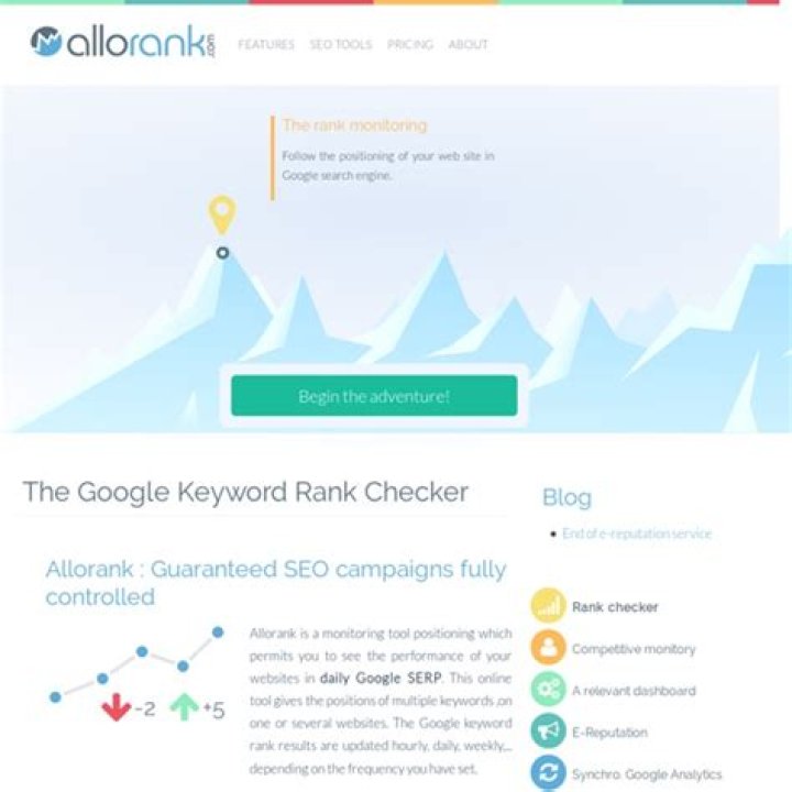 Position Google Rank, suivi, audit position Google Allorank