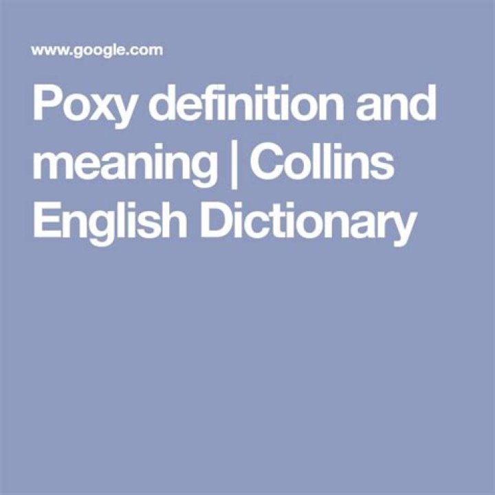 Poxy definition and meaning Collins English Dictionary English