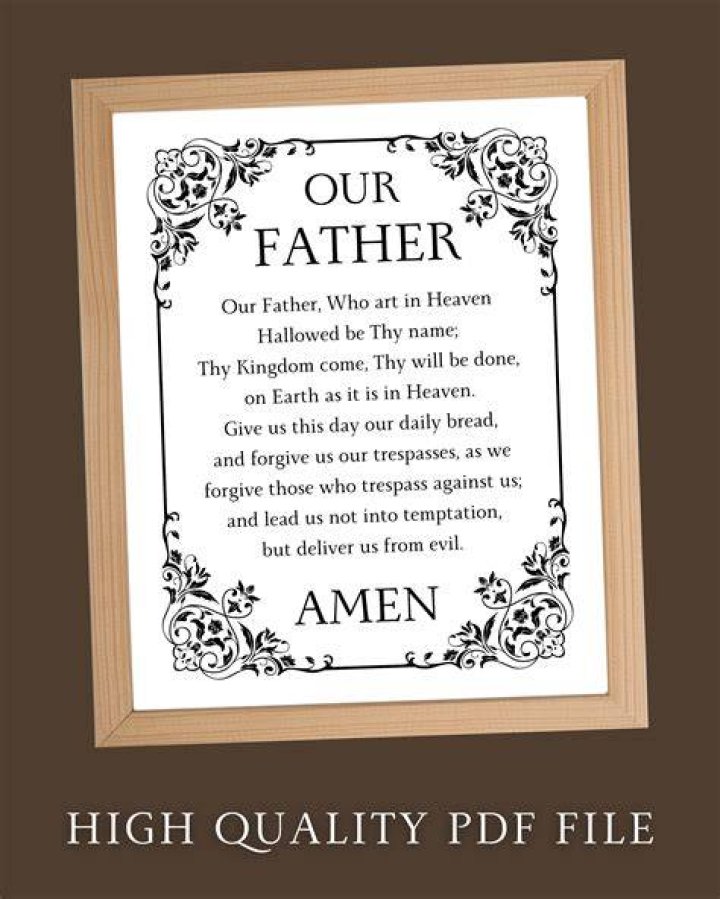 PRINT OUR FATHER PRAYER (16&times;12) Di Marco International