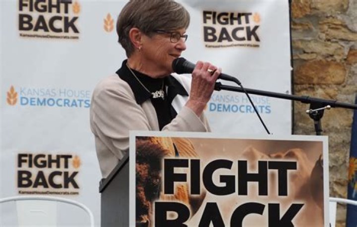 Representing Gov Laura Kelly Clay Britton Editorial Stock Photo Stock