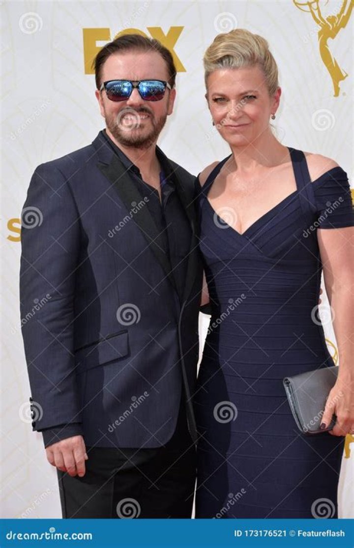 Ricky Gervais & Jane Fallon from Couples at the 2016 Golden Globes E