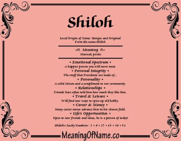 Shiloh Meaning of Name