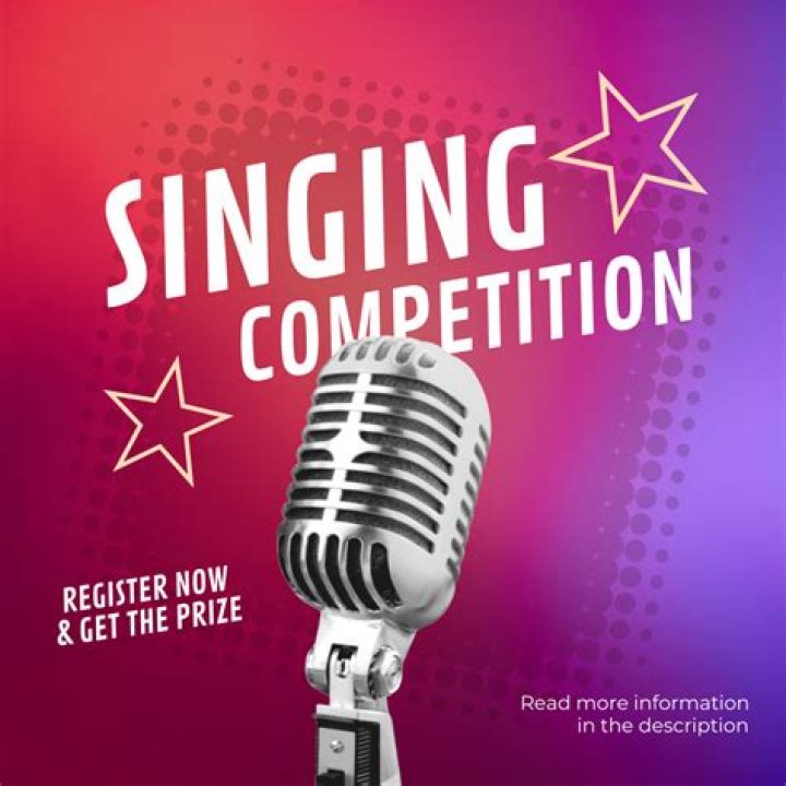 Singing Competition Announcement with Microphone Image Online Instagram