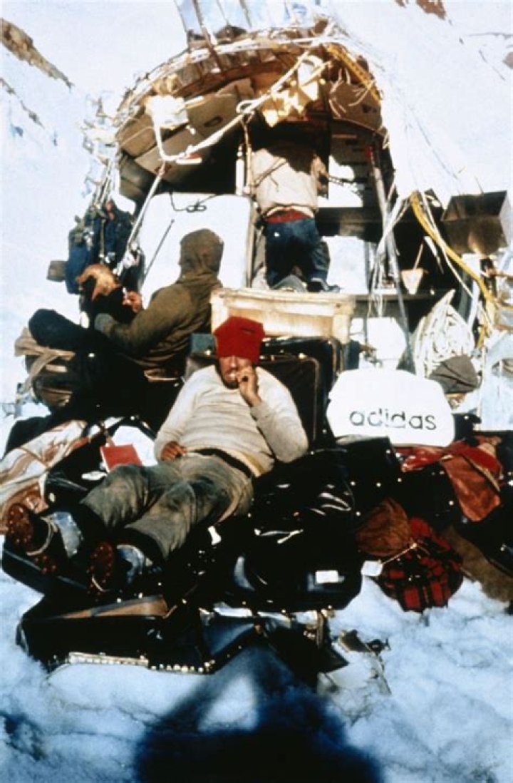 Survivors of Flight 571 outside of the plane. Bygonely