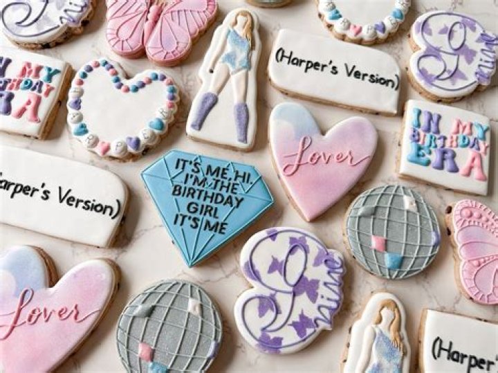 Taylor swift decorated sugar cookies all too well and delicate