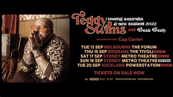 TEDDY SWIMS CAP CARTER announced as special guest Touring September