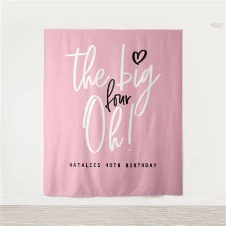 The big four oh! 40th birthday party banner in 2021 40th