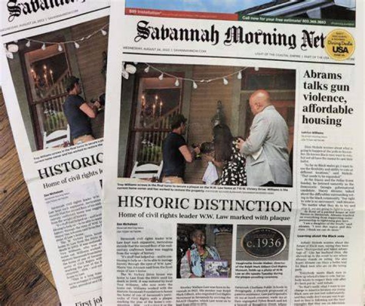 The front page of Savannah Morning News for Thurs. April 25, 2013