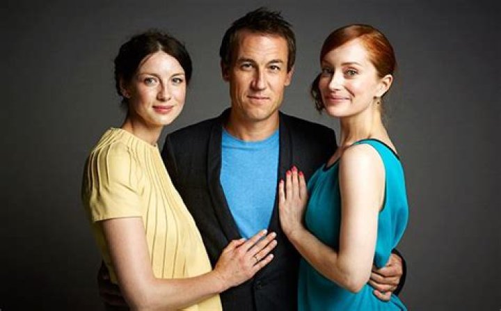 Tobias Menzies and Lotte Verbeek (being ADORABLE) at outlander_starz 