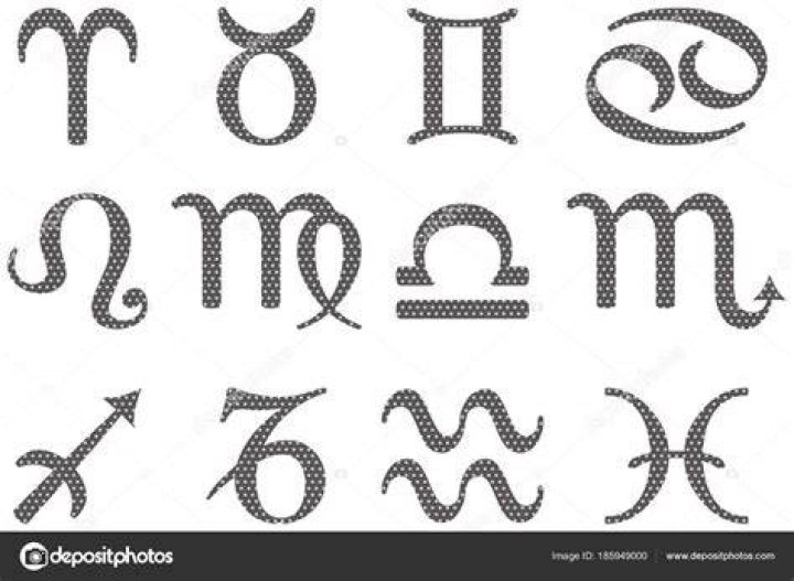 twelve zodiac signs in black and white