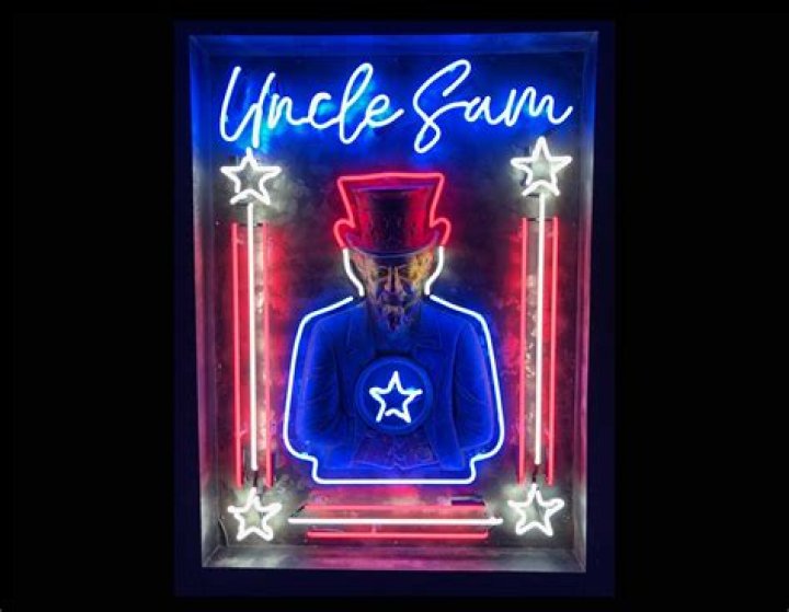 Uncle Sam neon 87cm x 118cm Kemp London Bespoke neon signs, prop