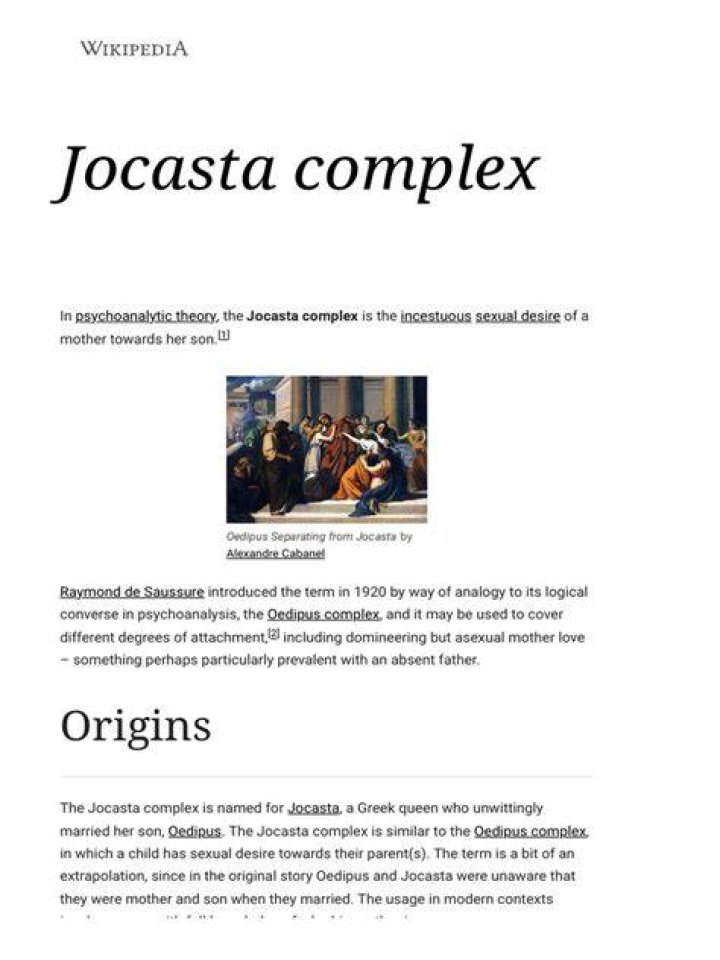 Understanding The Jocasta Complex: Examples And Insights