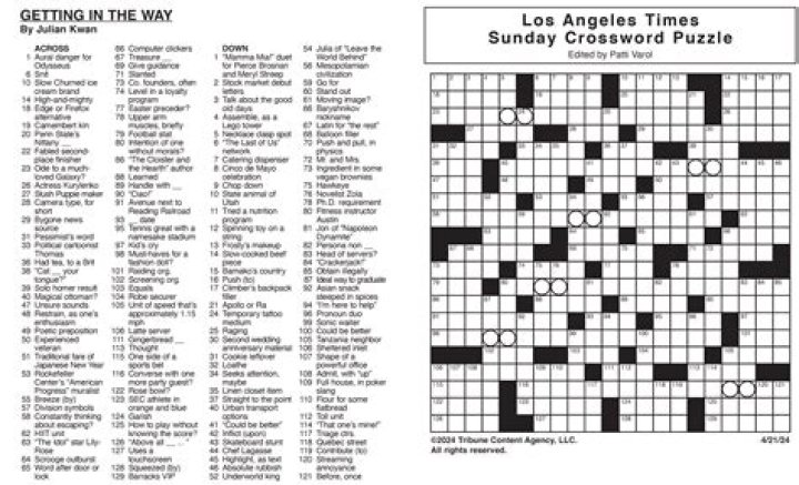 Unlocking The Mystery: La Times Crossword Puzzle Solution For Today