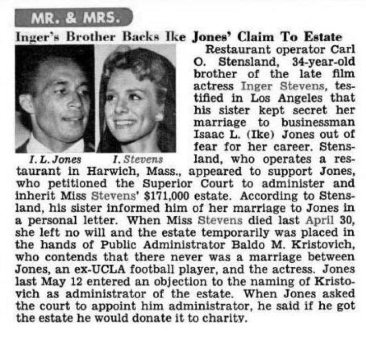 Unveiling The Lives Of Ike Jones And Inger Stevens