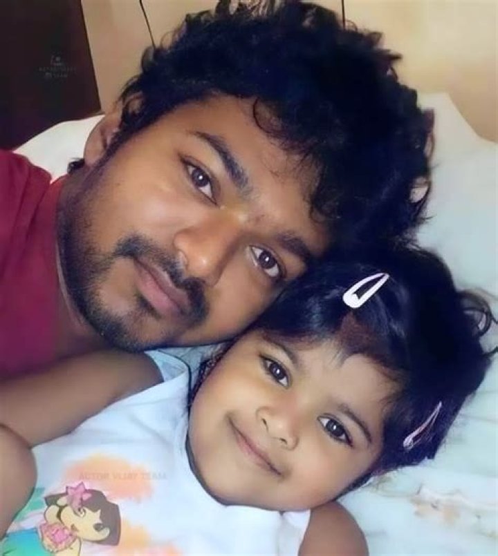 Vijay & Daughter 💞 vijay daughter kollywoodactor kollywoodactors 