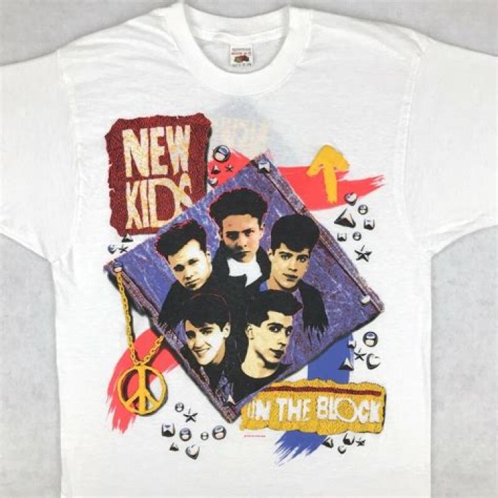 Vintage 1990 New Kids on the Block NKOTB 3hole Punched File Folder 90s