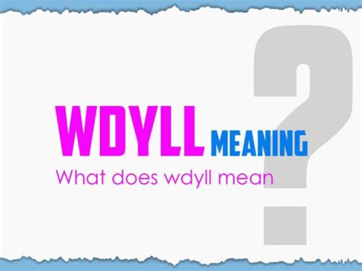 What Does WDYLL Mean? A Deep Dive into Slang