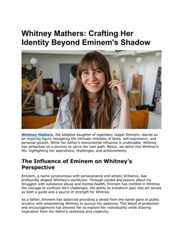 Whitney Mathers Age: Discover The Truth