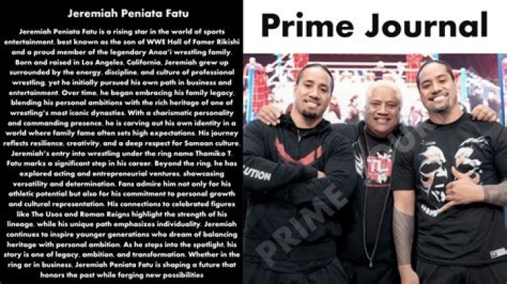 Who Is Jeremiah Peniata Fatu Meet Rikishi's Son Gameinstants