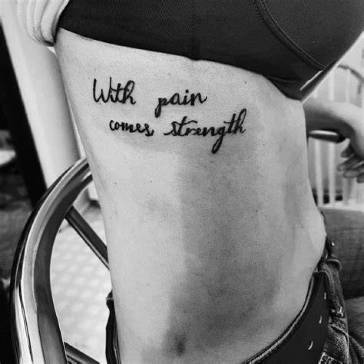 With Pain Comes Strength Tattoo on Chest Best Tattoo Ideas Gallery
