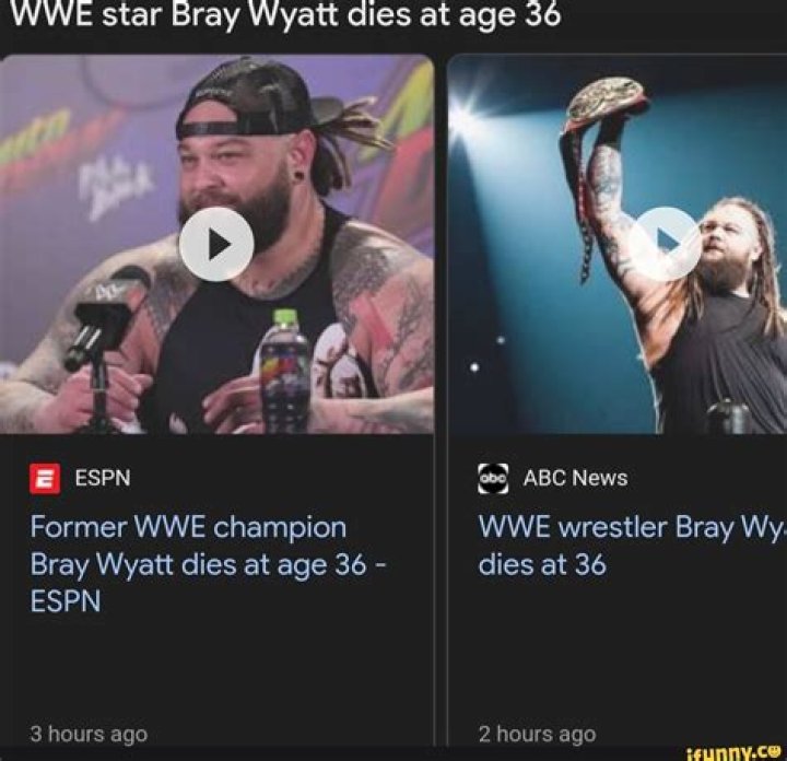 WWE star Bray Wyatt dies at age 36 Yahoo Sports