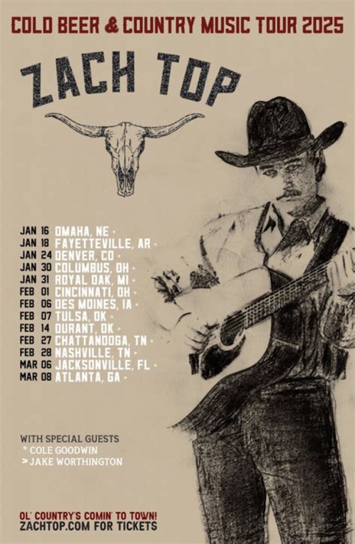 Zach Top Concerts & Live Tour Dates 20242025 Tickets Bandsintown